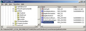 Windows Registry Editor for Verbose Output